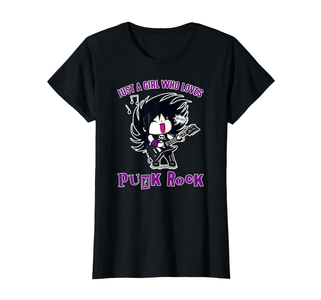 Amazon.com: JUST A GIRL WHO LOVES PUNK ROCK Cute Punk Kawaii